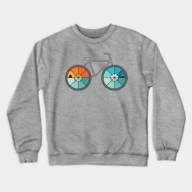 bicycle landscape Crewneck Sweatshirt by coffeeman